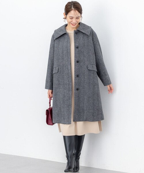 ウールモッサステンカラーコート ウールモッサステンカラー コート / 組曲 S | ファッション通販 【公式
