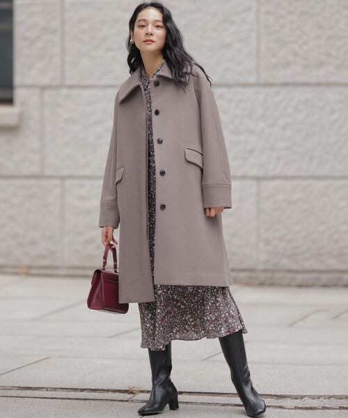 ウールモッサステンカラー コート（ステンカラーコート）｜組曲