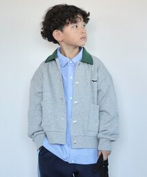 PENNEYS(ぺニーズ)の【KIDS】【FOX×TYPY】配色襟付きワンポイント裏毛スナップカーディガン(カーディガン/ボレロ)