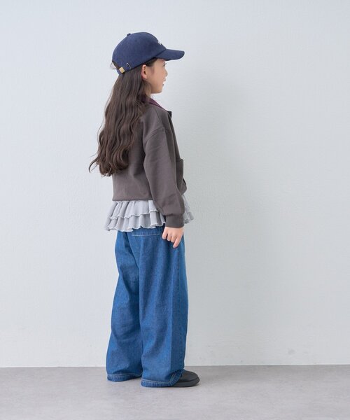 PENNEYS(ぺニーズ)の「【KIDS】【FOX×TYPY】配色襟付きワンポイント裏毛スナップカーディガン(カーディガン/ボレロ・キッズ・グレー/チャコールグレー/ネイビー・110/130/150)」の7枚目の写真