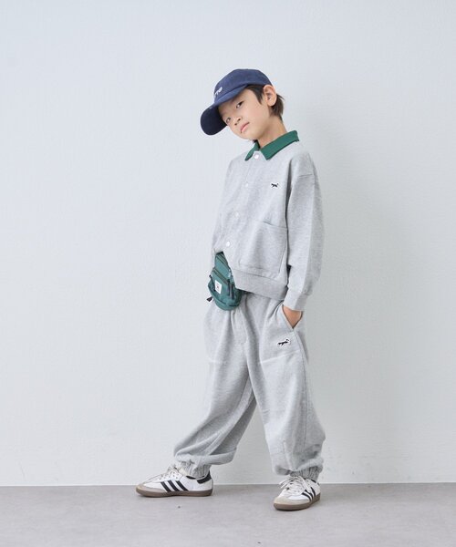 PENNEYS(ぺニーズ)の「【KIDS】【FOX×TYPY】配色襟付きワンポイント裏毛スナップカーディガン(カーディガン/ボレロ・キッズ・グレー/チャコールグレー/ネイビー・110/130/150)」の9枚目の写真