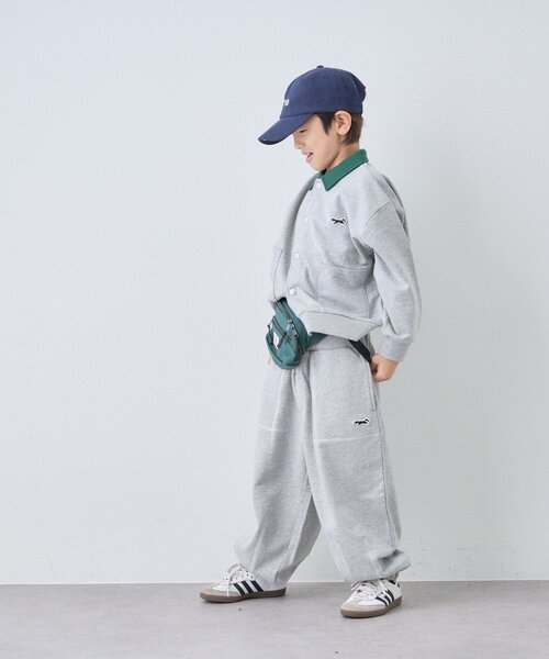 PENNEYS(ぺニーズ)の「【KIDS】【FOX×TYPY】配色襟付きワンポイント裏毛スナップカーディガン(カーディガン/ボレロ・キッズ・グレー/チャコールグレー/ネイビー・110/130/150)」の10枚目の写真