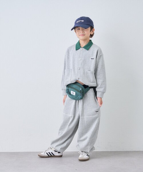 PENNEYS(ぺニーズ)の「【KIDS】【FOX×TYPY】配色襟付きワンポイント裏毛スナップカーディガン(カーディガン/ボレロ・キッズ・グレー/チャコールグレー/ネイビー・110/130/150)」の12枚目の写真