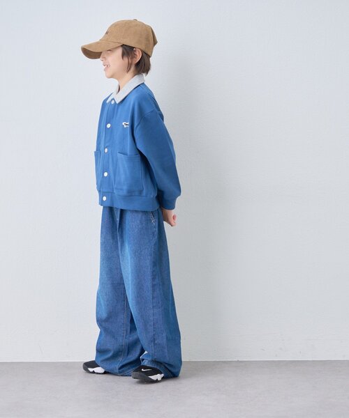 PENNEYS(ぺニーズ)の「【KIDS】【FOX×TYPY】配色襟付きワンポイント裏毛スナップカーディガン(カーディガン/ボレロ・キッズ・グレー/チャコールグレー/ネイビー・110/130/150)」の17枚目の写真