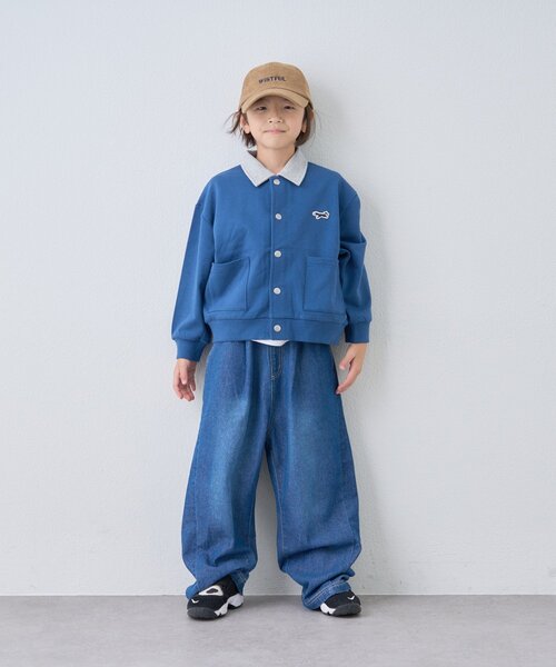 PENNEYS(ぺニーズ)の「【KIDS】【FOX×TYPY】配色襟付きワンポイント裏毛スナップカーディガン(カーディガン/ボレロ・キッズ・グレー/チャコールグレー/ネイビー・110/130/150)」の20枚目の写真