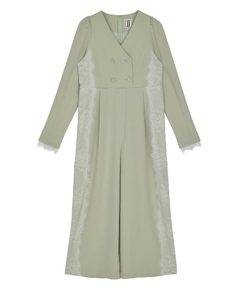 Ameri(アメリ)の「UND TAKE ON LACE ROMPERS(パンツドレス・レディース・ライム/ブラウン/チャコールグレー・TL/MEDIUM/SMALL/X-SMALL)」の5枚目の写真