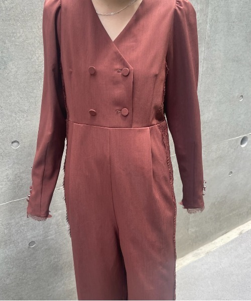 Ameri(アメリ)の「UND TAKE ON LACE ROMPERS(パンツドレス・レディース・ライム/ブラウン/チャコールグレー・TL/MEDIUM/SMALL/X-SMALL)」の17枚目の写真