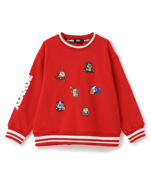 XLARGE KIDS(エクストララージキッズ)の「【残り赤80cmのみ!】スポーツファニーゴリラ刺しゅうトレーナー(スウェット・キッズ・イエロー/レッド/ネイビー・90cm/80cm/140cm/130cm/110cm/120cm/100cm)」の3枚目の写真