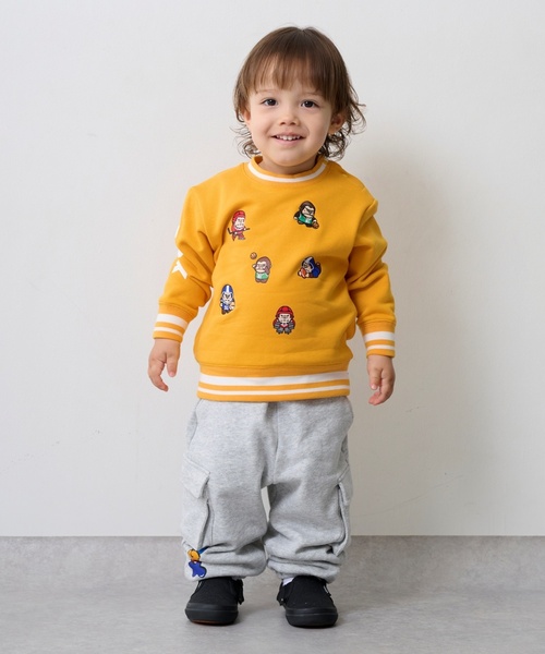 XLARGE KIDS(エクストララージキッズ)の「【残り赤80cmのみ!】スポーツファニーゴリラ刺しゅうトレーナー(スウェット・キッズ・イエロー/レッド/ネイビー・90cm/80cm/140cm/130cm/110cm/120cm/100cm)」の4枚目の写真