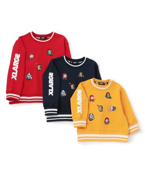XLARGE KIDS(エクストララージキッズ)の「【残り赤80cmのみ!】スポーツファニーゴリラ刺しゅうトレーナー(スウェット・キッズ・イエロー/レッド/ネイビー・90cm/80cm/140cm/130cm/110cm/120cm/100cm)」の6枚目の写真
