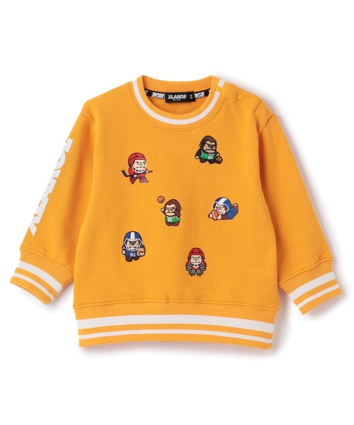 XLARGE KIDS(エクストララージキッズ)の「【残り赤80cmのみ!】スポーツファニーゴリラ刺しゅうトレーナー(スウェット・キッズ・イエロー/レッド/ネイビー・90cm/80cm/140cm/130cm/110cm/120cm/100cm)」の7枚目の写真