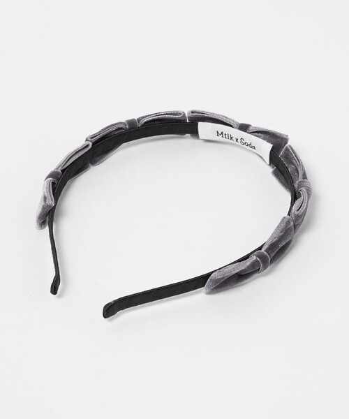 green label relaxing（グリーンレーベルリラクシング）の「＜MILK×SODA＞リボン カチューシャ / キッズ（カチューシャ・キッズ・ブラック/グレー系・FREE）」の3枚目の写真