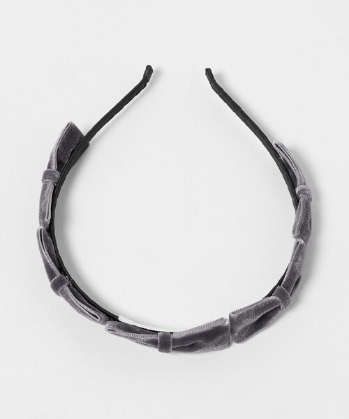 green label relaxing（グリーンレーベルリラクシング）の「＜MILK×SODA＞リボン カチューシャ / キッズ（カチューシャ・キッズ・ブラック/グレー系・FREE）」の4枚目の写真