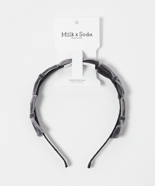 green label relaxing（グリーンレーベルリラクシング）の「＜MILK×SODA＞リボン カチューシャ / キッズ（カチューシャ・キッズ・ブラック/グレー系・FREE）」の9枚目の写真
