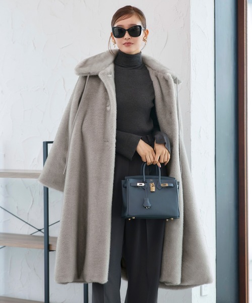 セール】フラッフィー シンセティック ファー コート ｜ アウター