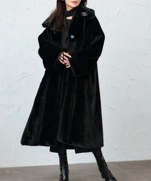 フラッフィー シンセティック ファー コート | アウター / ファーコート / コート / ロングコート / エコファーコート