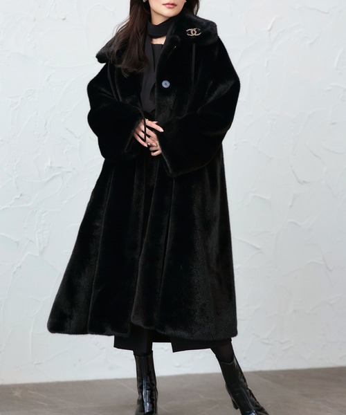 フラッフィー シンセティック ファー コート ｜ アウター / ファー