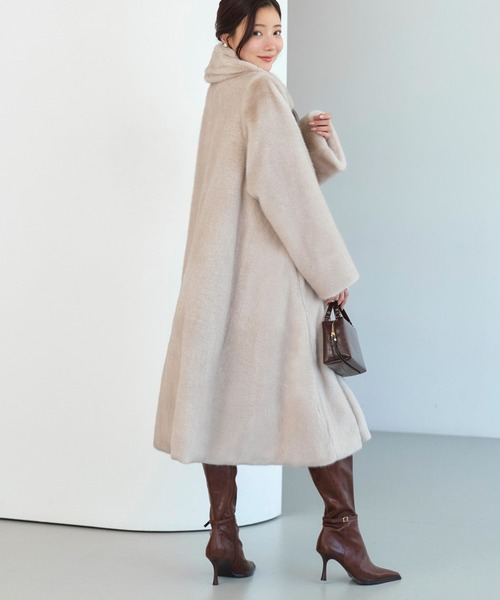 セール】フラッフィー シンセティック ファー コート ｜ アウター