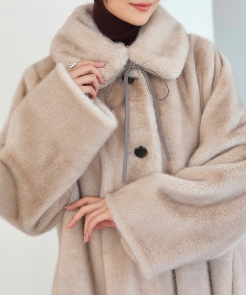 フラッフィー シンセティック ファー コート ｜ アウター / ファー