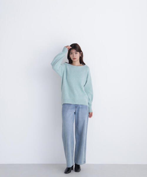 NATURAL BEAUTY BASIC(ナチュラルビューティーベーシック)の「◇スパンコールフェザーラメニット(ニット/セーター・レディース・オレンジ/ライトグリーン/グレー・FREE)」の21枚目の写真