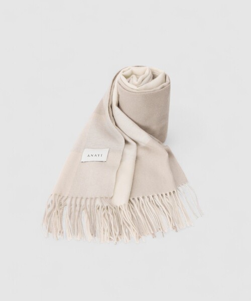 ANAYI（アナイ）の「パネルチェックカシミヤストール（ストール/ショール・レディース・レッド系その他/ベージュ系その他・FREE）」の11枚目の写真