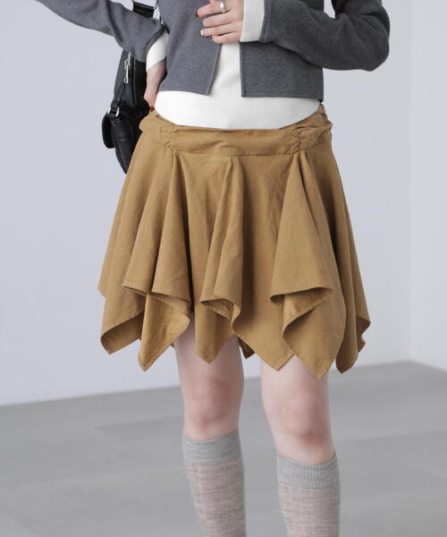 FREE'S MART(フリーズマート)の「◆イレヘムギャザーミニスカート(スカート・レディース・ベージュ/ブラウン系その他・SMALL/MEDIUM)」の1枚目の写真