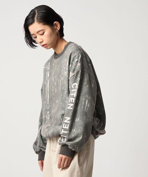 CITEN(シテン)の「<CITEN>ツリーカモロゴスウェット(スウェット・メンズ・ダークグレー・M/L)」の2枚目の写真