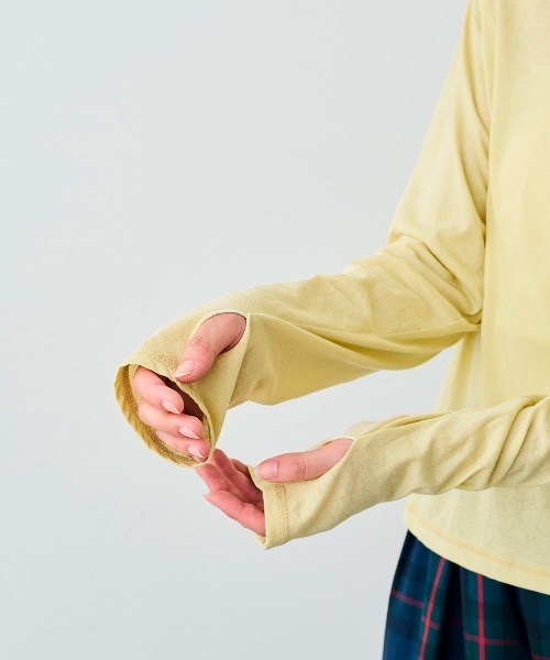 Live in comfort(リブインコンフォート)の「リブ イン コンフォート 素肌のように心地よい 綿100%のシアースキンハイネックトップス(Tシャツ/カットソー・レディース・イエロー/ブラック/アイボリー・S/M/L/LL/3L/4L)」の9枚目の写真