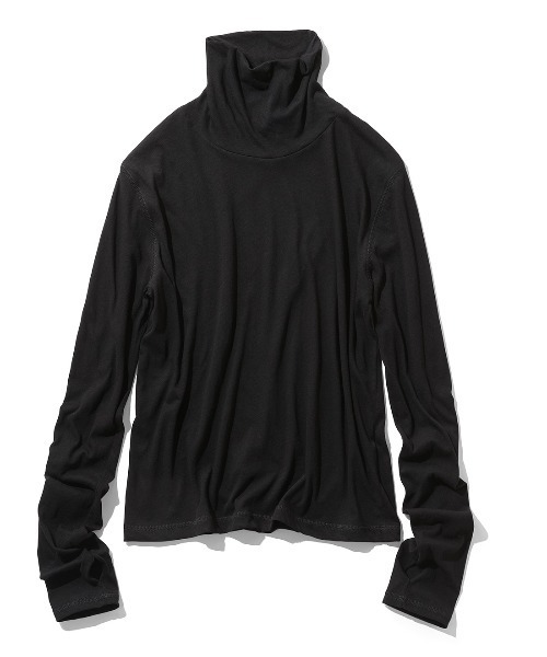 Live in comfort(リブインコンフォート)の「リブ イン コンフォート 素肌のように心地よい 綿100%のシアースキンハイネックトップス(Tシャツ/カットソー・レディース・イエロー/ブラック/アイボリー・S/M/L/LL/3L/4L)」の19枚目の写真