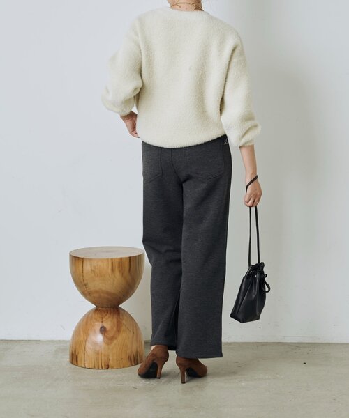 Jena espace merveilleux（ジェナ　エスパスメルヴェイユ）の「メルトンデニムパンツ（デニムパンツ・レディース・ブラック/ブルー・FREE）」の6枚目の写真