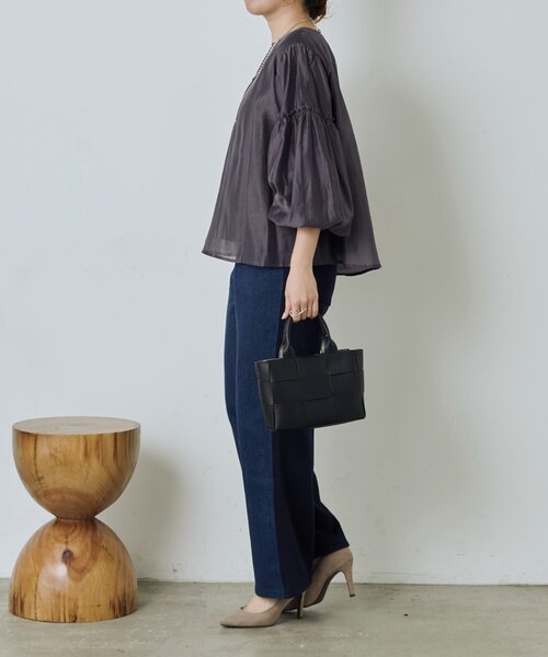 Jena espace merveilleux（ジェナ　エスパスメルヴェイユ）の「メルトンデニムパンツ（デニムパンツ・レディース・ブラック/ブルー・FREE）」の15枚目の写真