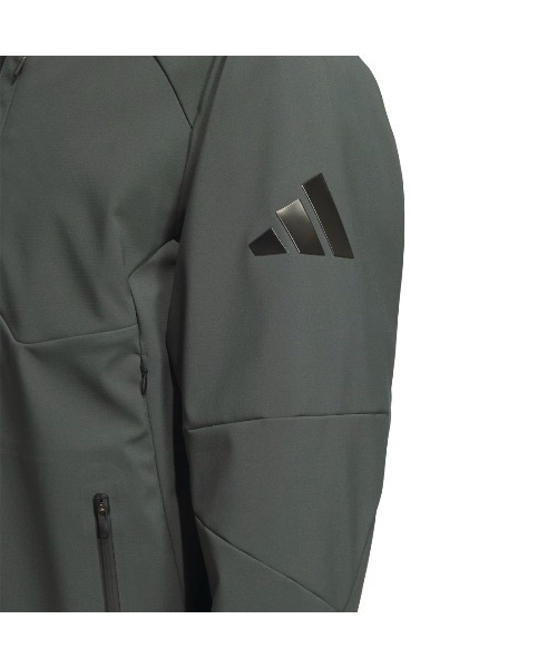 adidas(アディダス)の「アディダス adidas プレミアム スポーツ 圧着加工フリースウーブン フードジャケット(マウンテンパーカー・メンズ・ダークグリーン/チャコールグレー/ブラック・M/L/LL)」の6枚目の写真