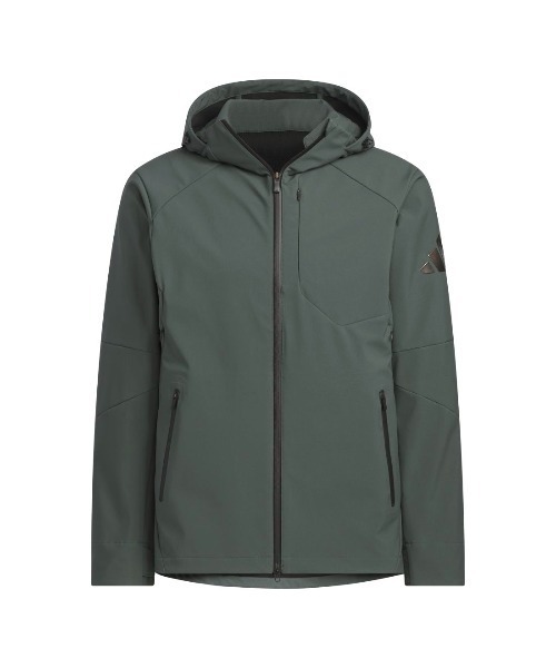 adidas(アディダス)の「アディダス adidas プレミアム スポーツ 圧着加工フリースウーブン フードジャケット(マウンテンパーカー・メンズ・ダークグリーン/チャコールグレー/ブラック・M/L/LL)」の16枚目の写真