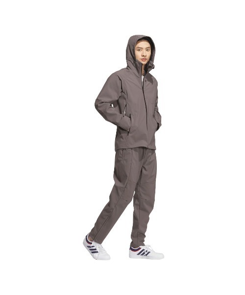 adidas(アディダス)の「アディダス adidas プレミアム スポーツ 圧着加工フリースウーブン フードジャケット(マウンテンパーカー・メンズ・ダークグリーン/チャコールグレー/ブラック・M/L/LL)」の12枚目の写真