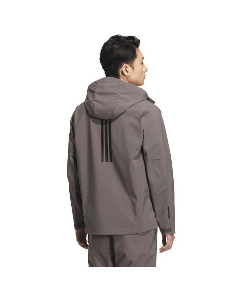 adidas(アディダス)の「アディダス adidas プレミアム スポーツ 圧着加工フリースウーブン フードジャケット(マウンテンパーカー・メンズ・ダークグリーン/チャコールグレー/ブラック・M/L/LL)」の13枚目の写真