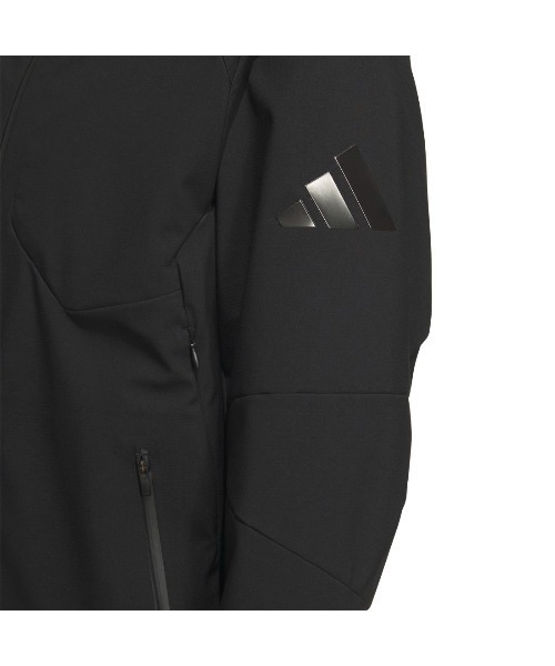 adidas(アディダス)の「アディダス adidas プレミアム スポーツ 圧着加工フリースウーブン フードジャケット(マウンテンパーカー・メンズ・ダークグリーン/チャコールグレー/ブラック・M/L/LL)」の10枚目の写真