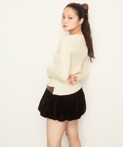 Nadana（ナダナ）の「ベロアバルーンスカート（スカート・レディース・ブラック/ブラウン・FREE）」の10枚目の写真