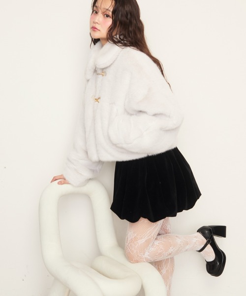 Nadana（ナダナ）の「ベロアバルーンスカート（スカート・レディース・ブラック/ブラウン・FREE）」の14枚目の写真