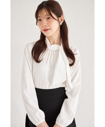 【ZOZO限定】パール装飾サイドタイブラウス