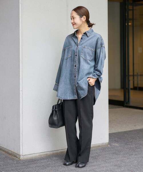 JOURNAL STANDARD（ジャーナルスタンダード）の「《追加3》ライトオンスデニムシャツ（シャツ/ブラウス・レディース・ブラック系その他/キャメル/ブルー系その他・FREE）」の9枚目の写真