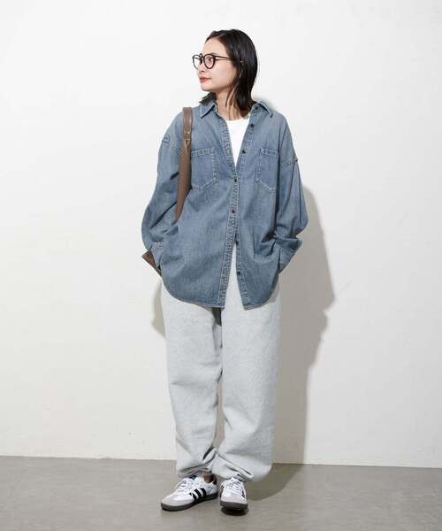 JOURNAL STANDARD（ジャーナルスタンダード）の「《追加3》ライトオンスデニムシャツ（シャツ/ブラウス・レディース・ブラック系その他/キャメル/ブルー系その他・FREE）」の11枚目の写真