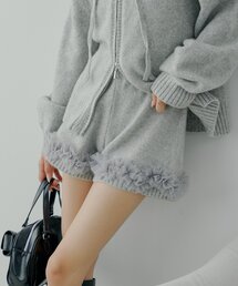 Chico(チコ)の【セットアップ対応】裾フリルニットショートパンツ(その他パンツ)