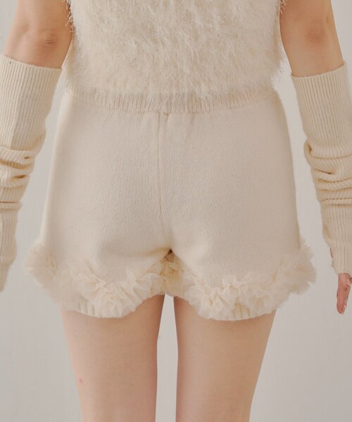 Chico（チコ）の「【セットアップ対応】裾フリルニットショートパンツ（その他パンツ・レディース・チャコールグレー/グレー/アイボリー・FREE）」の17枚目の写真