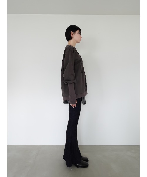 sahara（サハラ）の「Curve Design Sweat/カーブデザインスウェット（スウェット・レディース・ライトグレー/チャコール/ネイビー・FREE）」の12枚目の写真