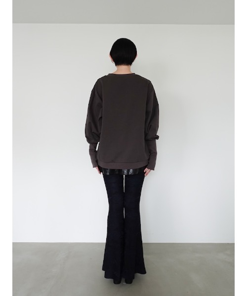 sahara（サハラ）の「Curve Design Sweat/カーブデザインスウェット（スウェット・レディース・ライトグレー/チャコール/ネイビー・FREE）」の13枚目の写真