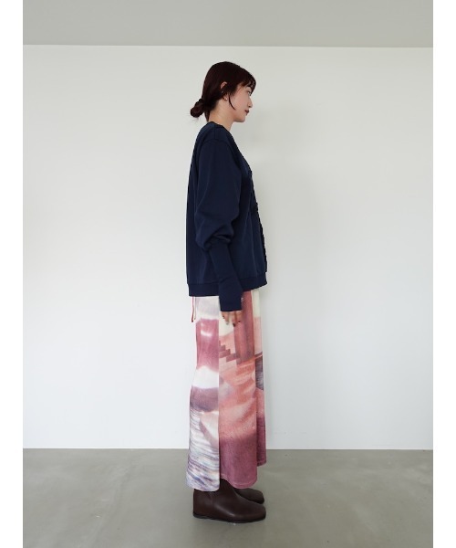 sahara（サハラ）の「Curve Design Sweat/カーブデザインスウェット（スウェット・レディース・ライトグレー/チャコール/ネイビー・FREE）」の22枚目の写真