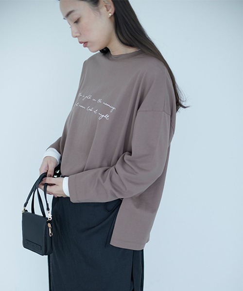 studio CLIP（スタディオクリップ）の「《natural by clip》アソートプリントロングTシャツ（Tシャツ/カットソー・レディース・その他4/その他1/その他2/その他3/その他5・FREE）」の4枚目の写真