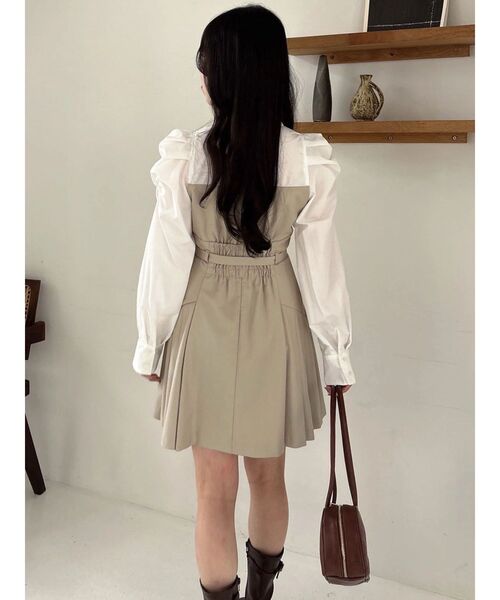 dazzlin（ダズリン）の「長袖レイヤードシャツミニワンピース（ワンピース・レディース・ブラウン/チャコールグレー/ベージュ・SMALL/MEDIUM）」の14枚目の写真