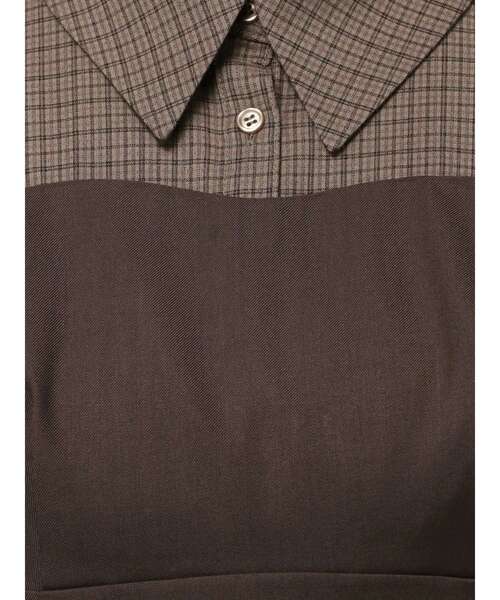 dazzlin（ダズリン）の「長袖レイヤードシャツミニワンピース（ワンピース・レディース・ブラウン/チャコールグレー/ベージュ・SMALL/MEDIUM）」の17枚目の写真