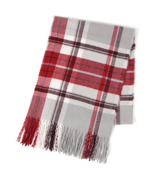 BAYFLOW(ベイフロー)の「カシミヤタッチチェックストール(ストール/ショール・レディース・グレー/ライトブラウン/ネイビー/ブラウン・FREE)」の8枚目の写真